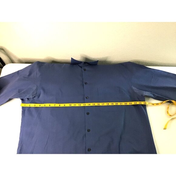 CLAIBORNE- T-WEAVE MENS BLUE BUTTON -DOWN LONG SLEEVE SHIRT SIZE X-LARGE - Picture 5 of 6